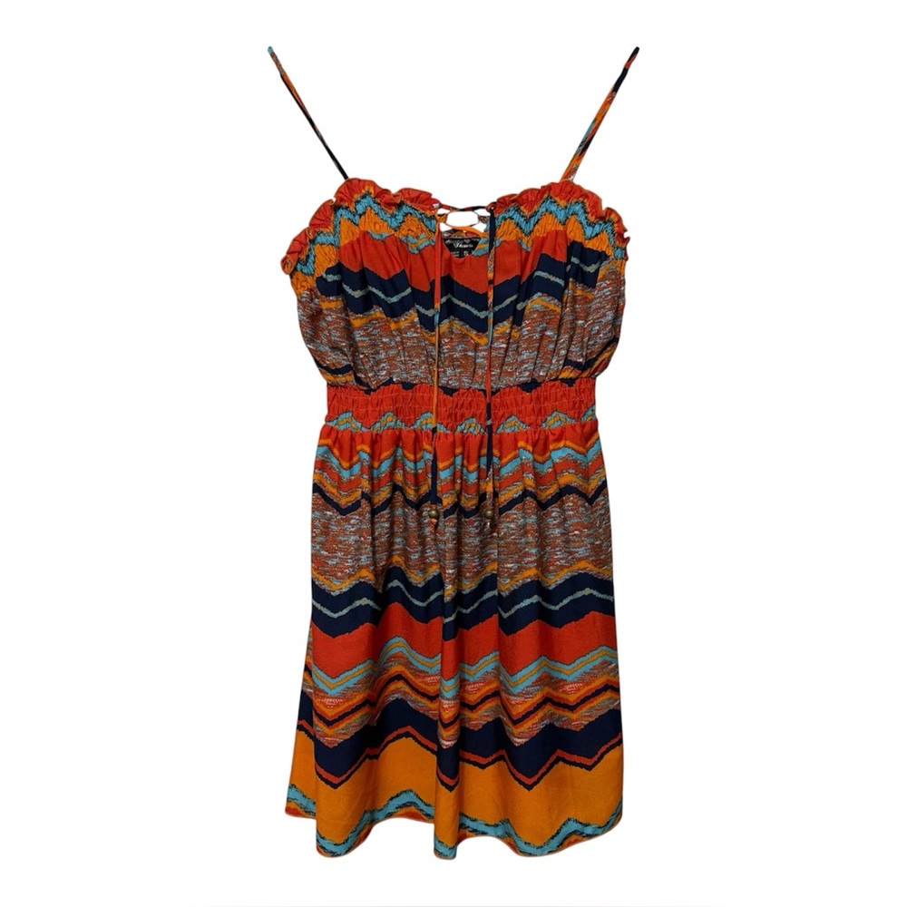 Vintage Y2K Babydoll Sequin Hearts Sleeveless Sundress Womens Small Empire Waist